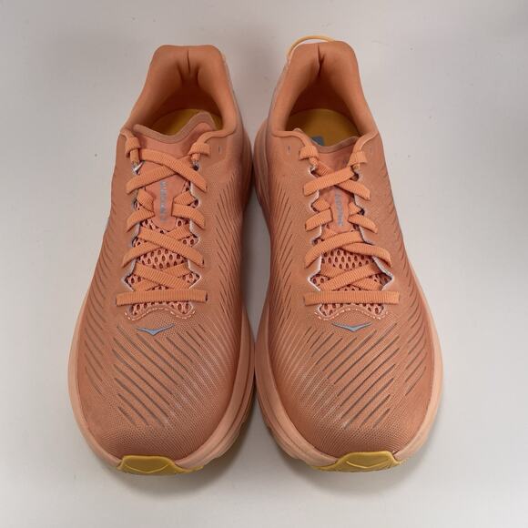 Hoka One One Rincon 3 Running Shoes Womens Size 7 D Wide Athletic Orange Peach - Picture 3 of 9